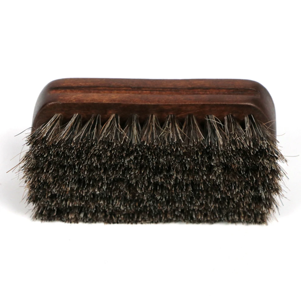 Shine Polishing Brush Auto Wash Horsehair Leather Textile Cleaning Brush for Car Interior Furniture Apparel Bag