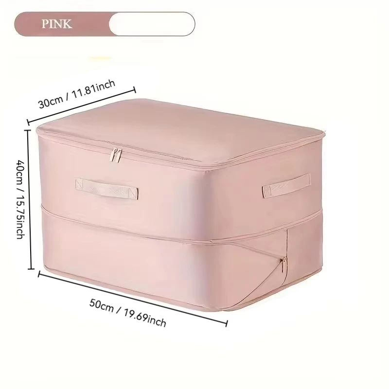 Heavy-Duty Self-Compressing Storage Bag Portable Organizer for ClothesBlankets & Quilts Ideal for Closet Organization