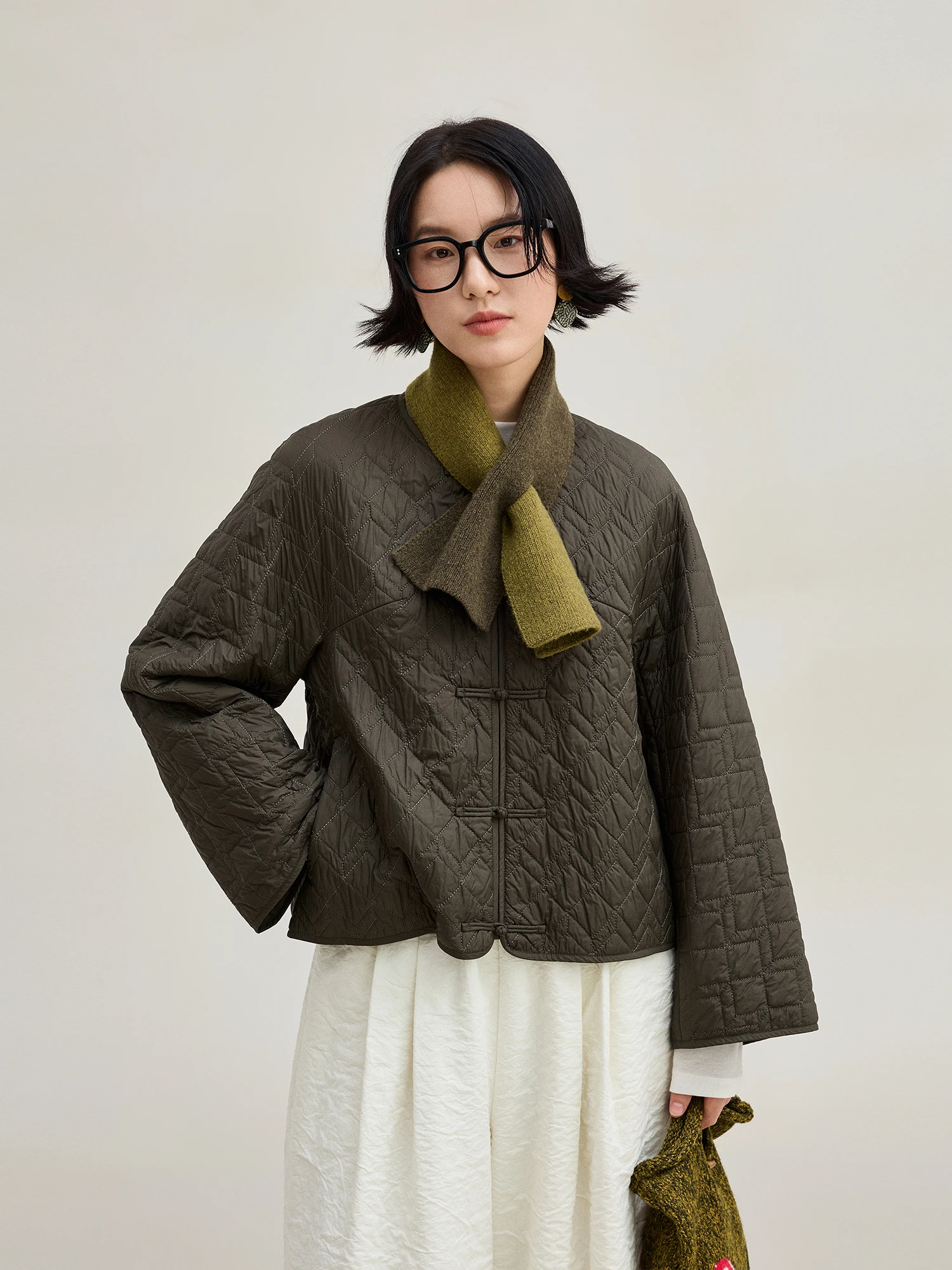 

Autumn Winter Light Warm Slimming Artistic Camel down Cotton New Chinese Sle Improved Version Soft Comfortable Outerwear