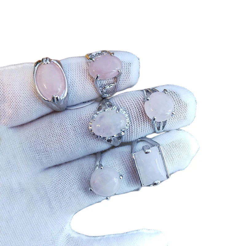 20 teile/los Großhandel Mix Stil Natürliche Stein Finger Ringe Für Frauen Luxus Achat Mode HEIßER Blau Sandstein Schmuck Geschenk Mädchen – Detail 13