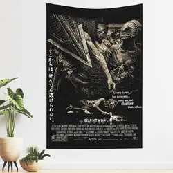 Silent Hill Tapestry Hippie Polyester Wall Hanging horror game movie Decoration for Bedroom Table Cover Mandala Wall Blanket