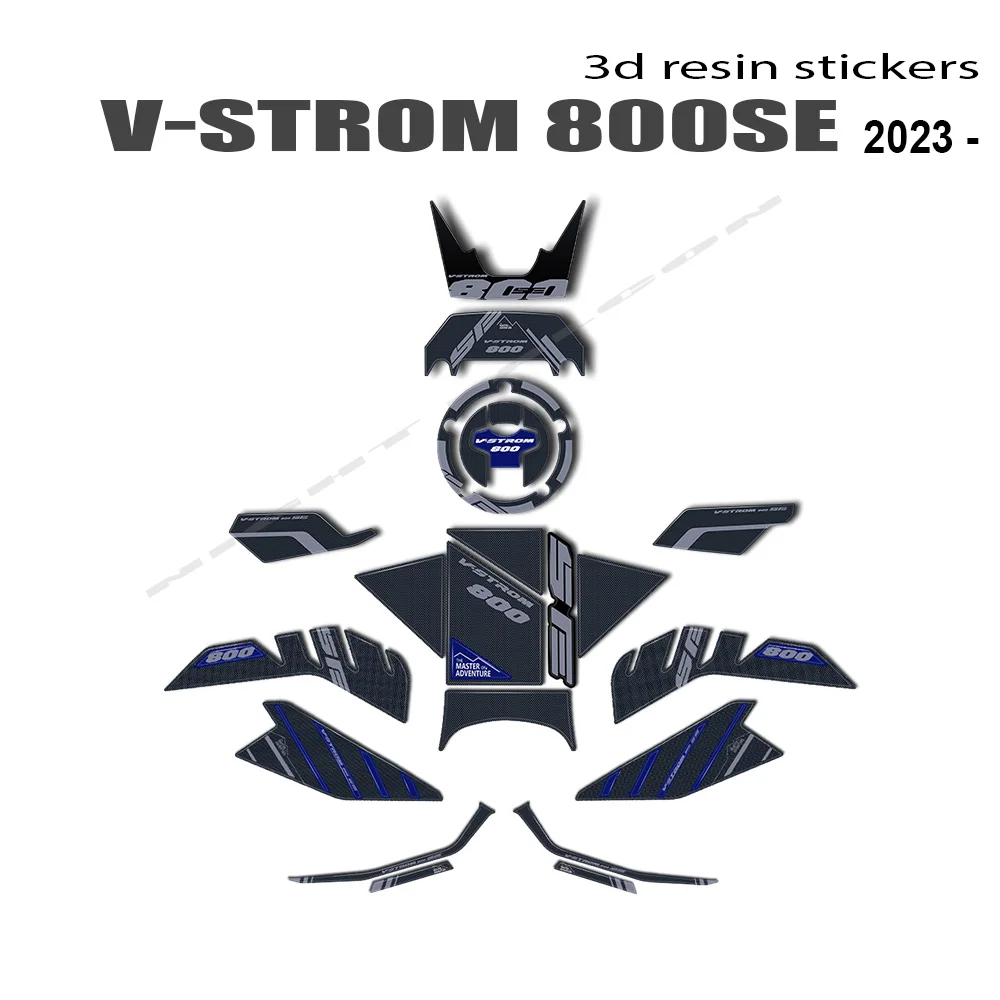 

For V-Strom 800 SE 2023 2024 V Strom 800se Motorcycle Accessories Sticker 3D Epoxy Resin Protection Sticker Kit