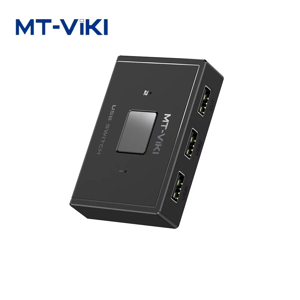 USB 2.0 Bidirectional Switch 2-in-1/1-in-2-in-2 USB Sharer Switch Mouse Keyboard Printer Sharer MT-SU202