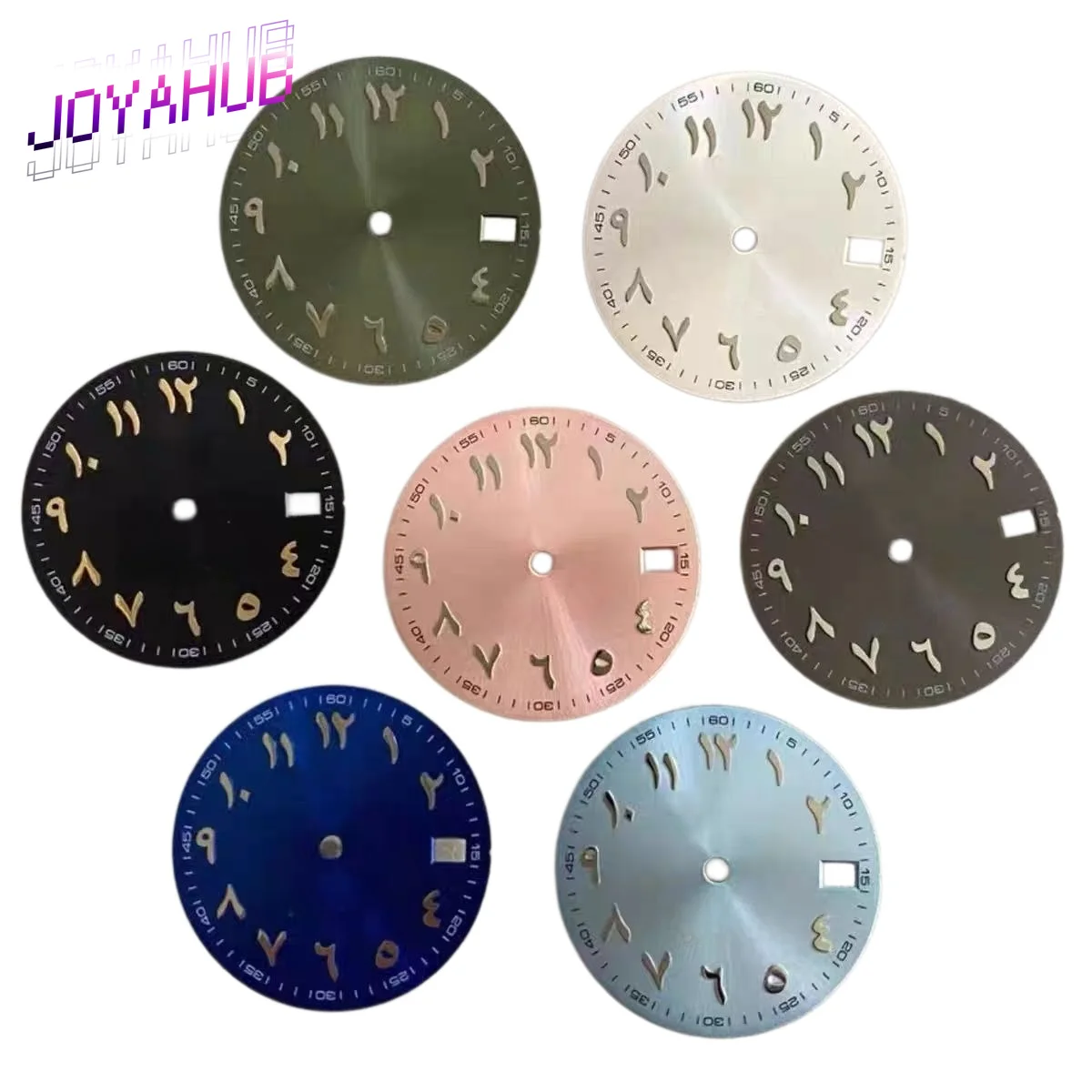 

Customized Logo 28.5mm Sun Pattern Middle East Arabic Numeral Dial Modification Accessory Blank Face for NH35/36 Movement