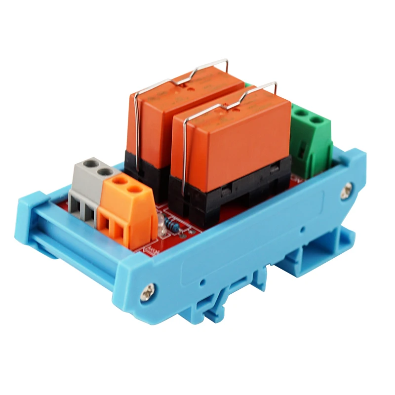 2 Channels 1NO 1NC Relay Module  12A 24V DC Electromagnetic Relays Anti interference for PLC