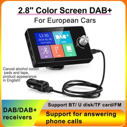 Ezonetronics DAB Radio Receiver In Car with Screen Stereo Sound Digital Signal Antenna Broadcast Adapter FM Transmitter