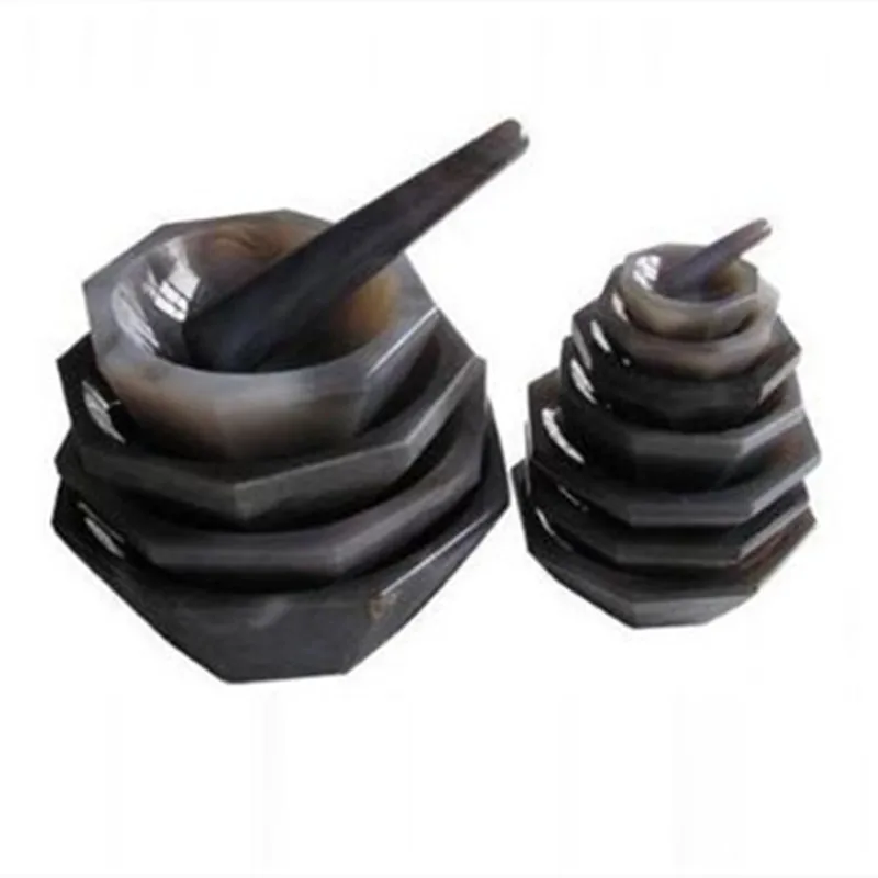 

1pc ID 30mm to 130mm Natural Agate Mortar with Grinding rod，Laboratory wear resistant mortar with Agate Grinding Pestle