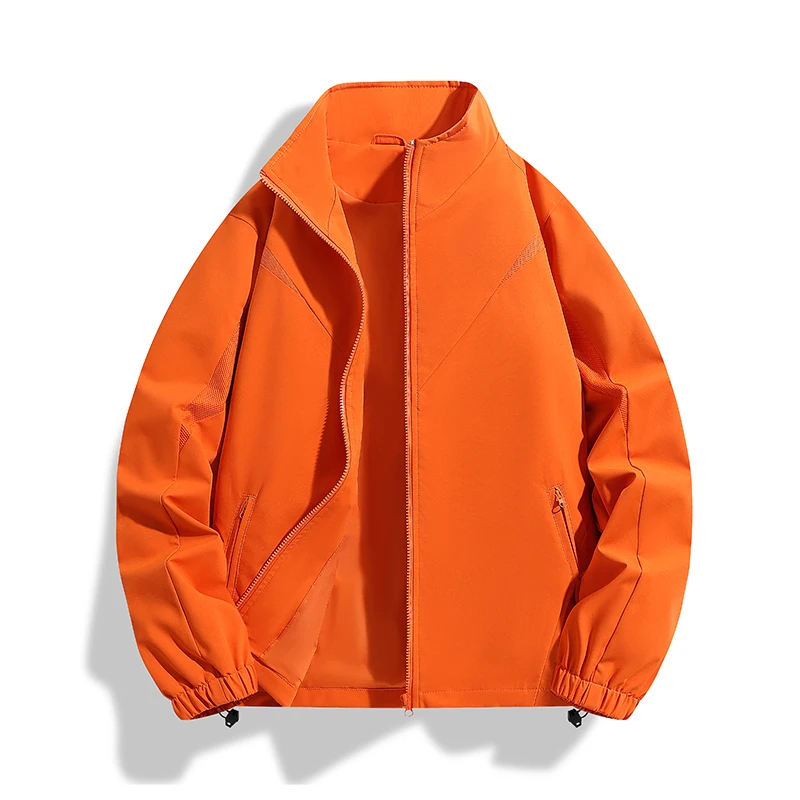 

Thin Workwear Jacket Street Style Street Trend Uniform Coat Autumn Outdoor Slim No Cap Stand Collar Workwear Casual Outerwear