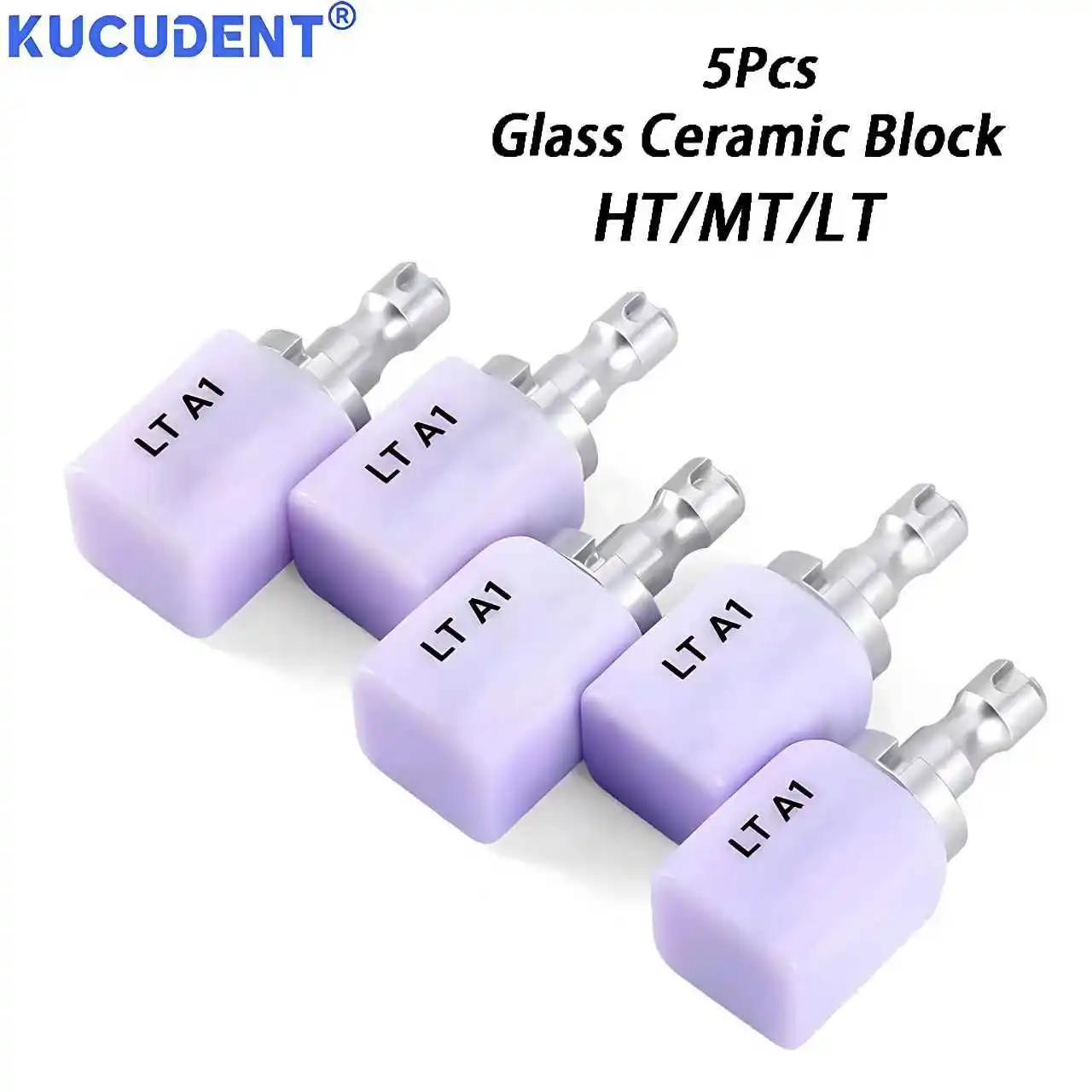 

5 Pcs/Box Dental C14 Lithium Disilicate Glass Ceramics Block HT/LT/MT Compatible with Sirona Cerec CAD CAM Veneer Restoration