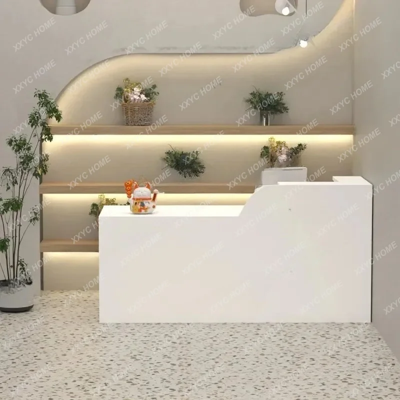 XX Beauty Salon Reception Desk Supermarket Modern Luxury Reception Desk Infodesk Front Store Work Furnitur