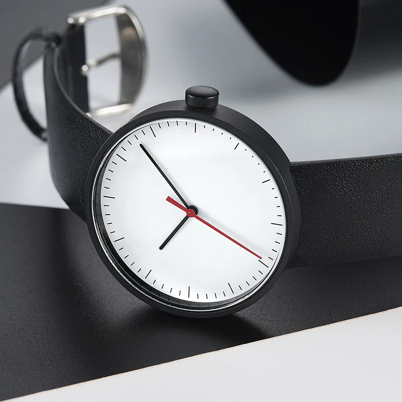 YAZOLE Orologio da uomo alla moda con cinturino in pelle Orologi al quarzo Orologio da lavoro da uomo Orologio da polso da uomo ultrasottile stile minimalista NUOVO