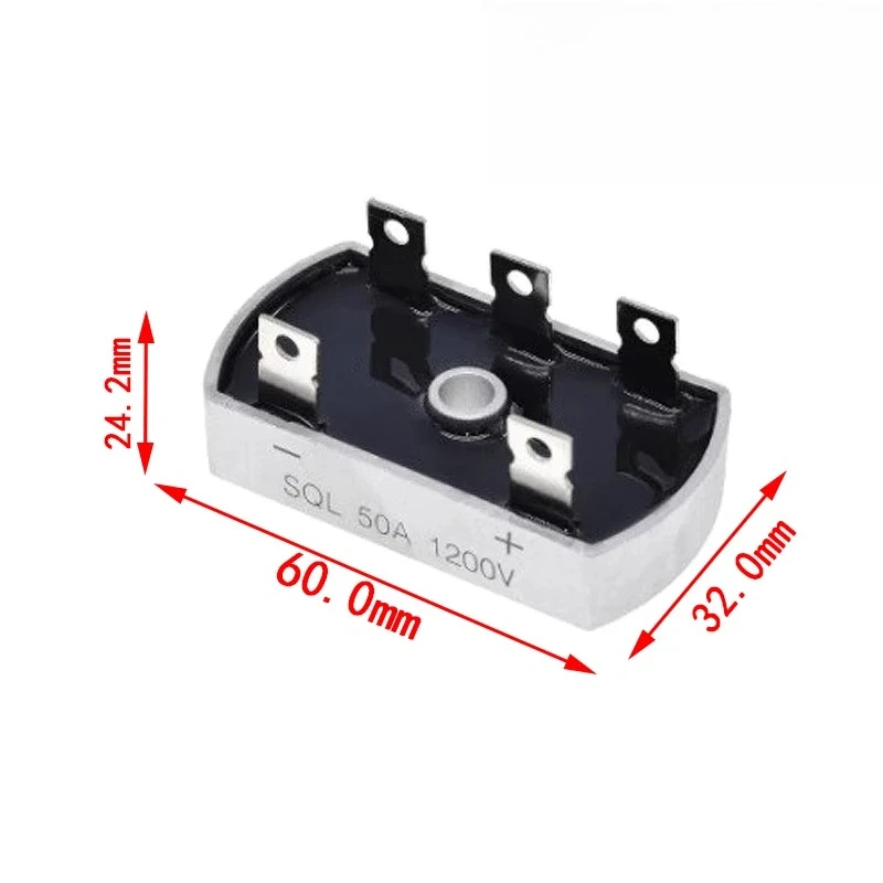 50A 1200V Aluminum Metal Case 3 Phase Diode Bridge Rectifier 50Amp SQL50A Module