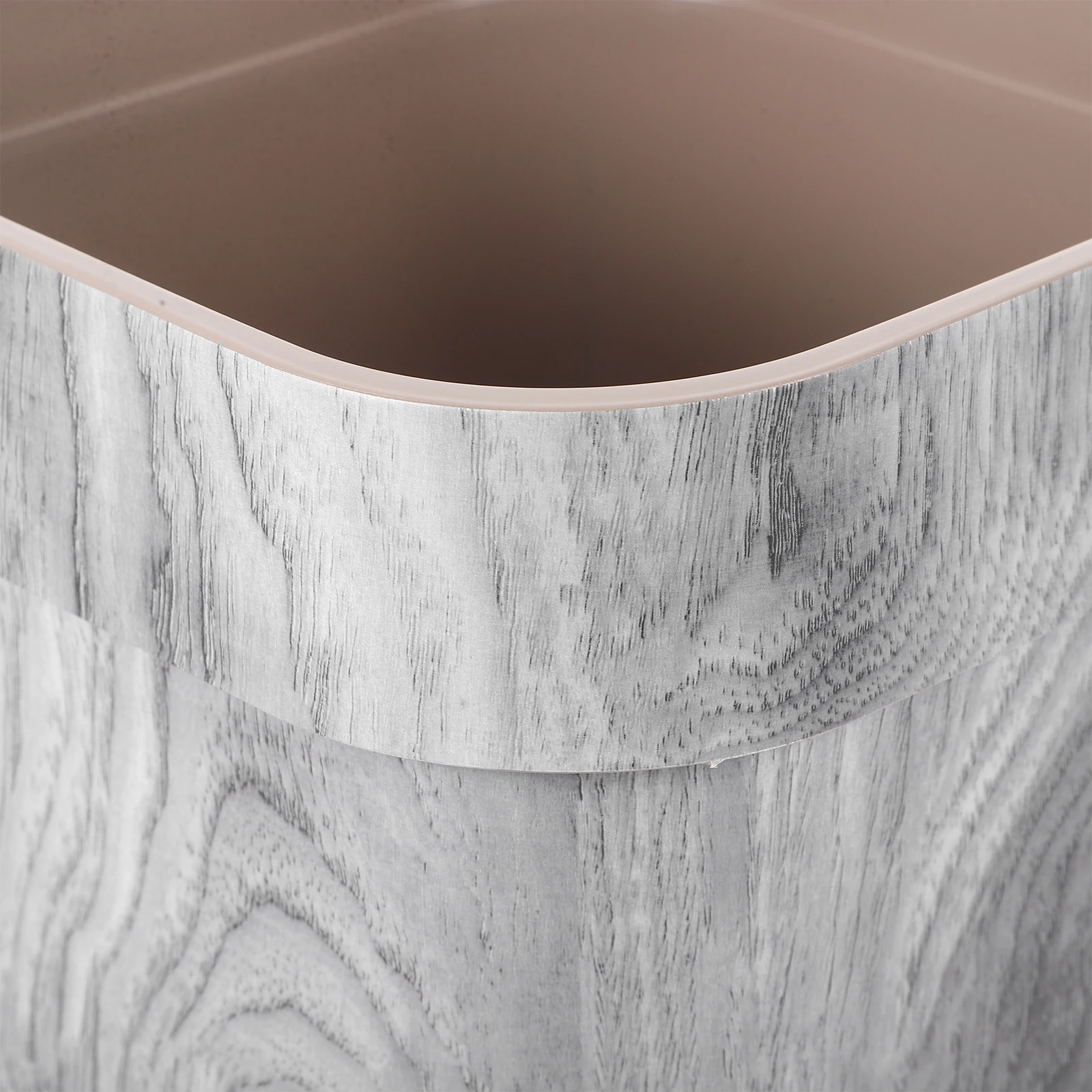 

Solid Wood Trash Can Bedroom Trashcan for Small Garbage Decorative Round Basket