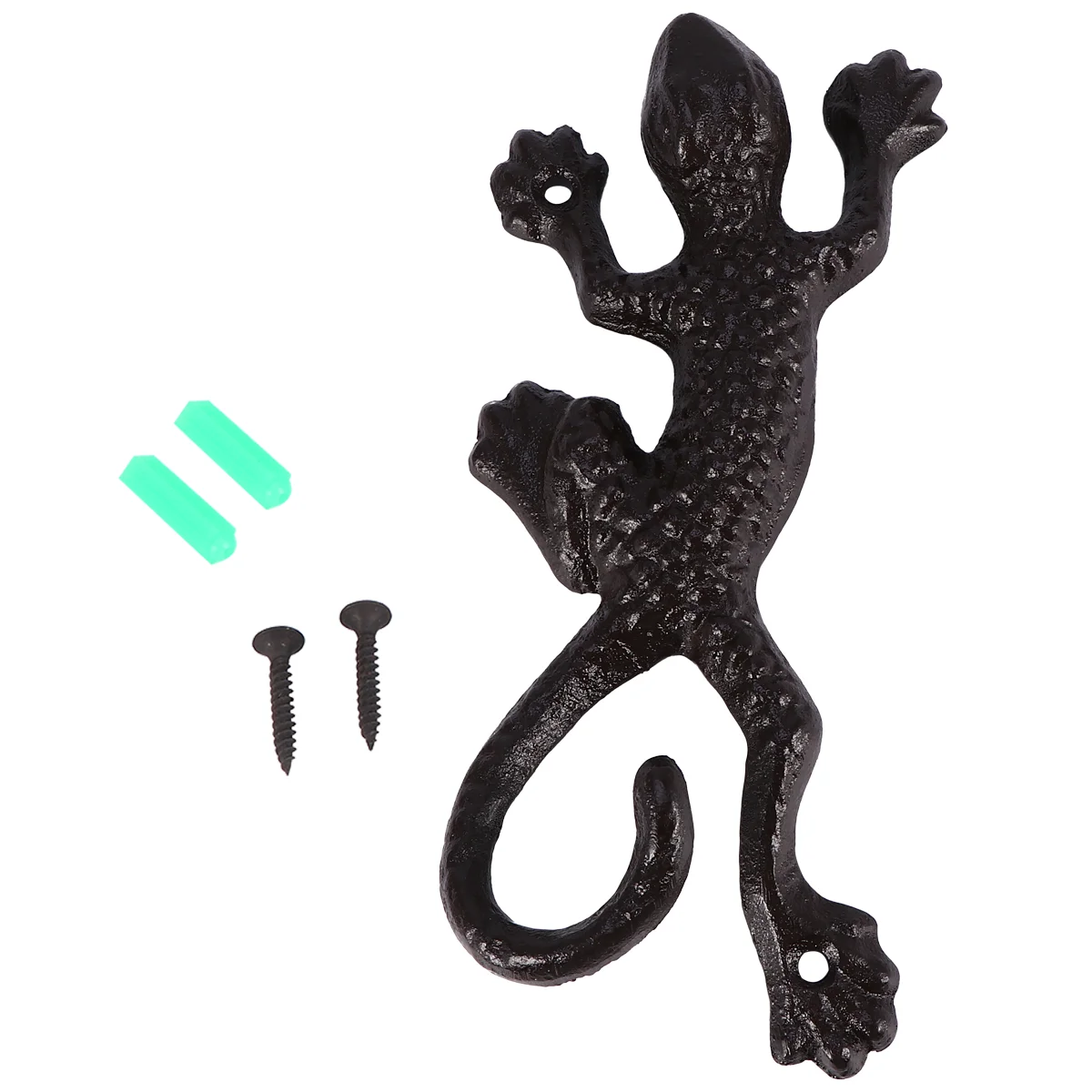 Decor Wrought Iron Gecko Flower Pot Hook Rack Metal American Style Hanging Wall