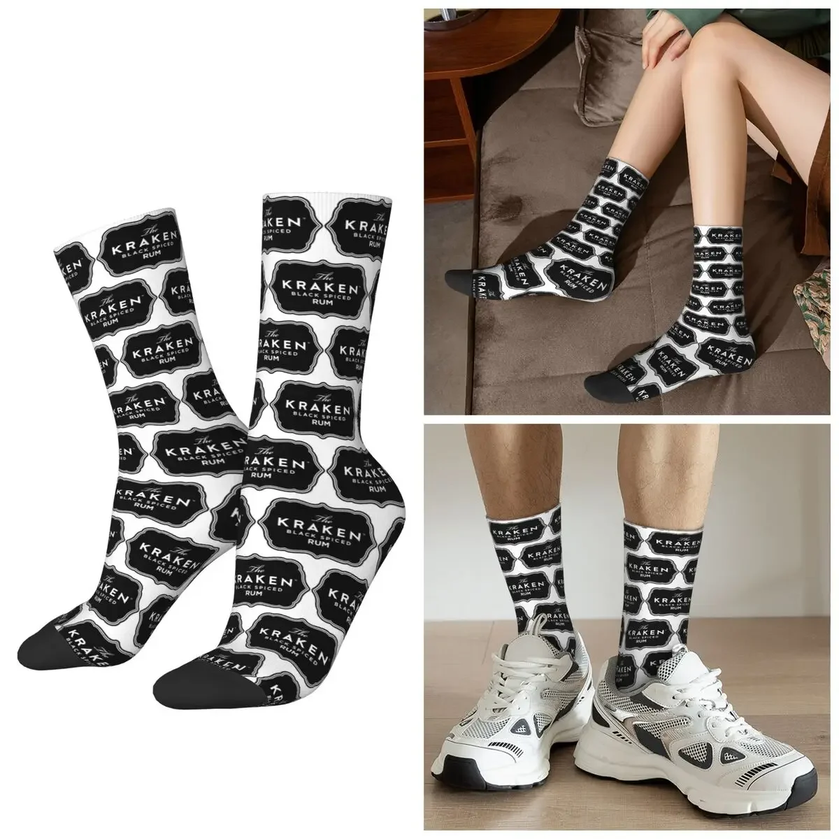 

Носки All Seasons Kraken Rum Socks, носки в стиле Харадзюку, носки в стиле хип-хоп для мужчин и женщин, подарки на день Святого Валентина