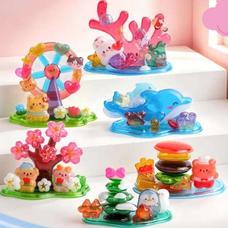 Handmade 3D Crystal Stickers with Cute Animal Designs Ideal for DIY Projects and Gifts