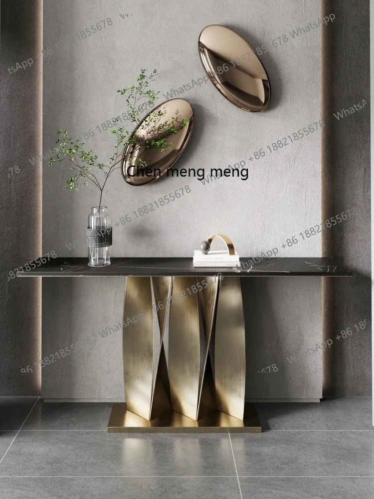 H Italian entrance table, living room decoration marble view platform, simple entry plan, new Chinese style