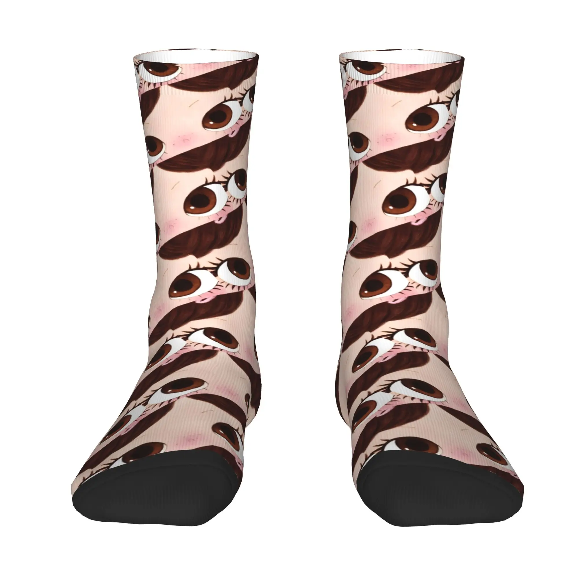 Custom Big Eyes Girl Comic Dress Socks Mens Womens Warm Fashion Novelty Crew Socks