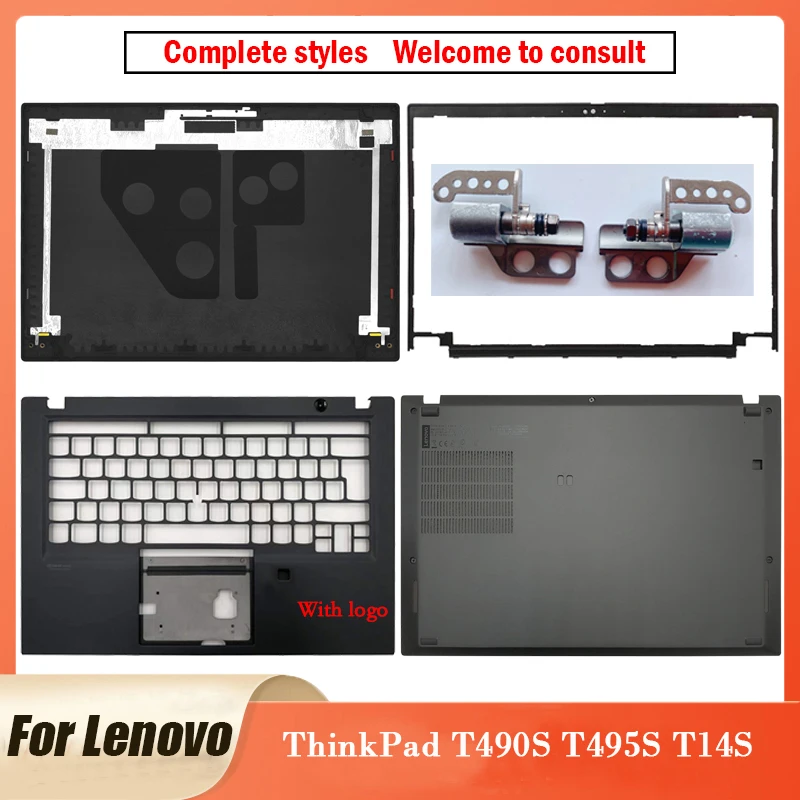 

For Lenovo ThinkPad T490S T495S T14S Series NEW Original Laptop LCD Back Cover Front Bezel Hinges Palmrest Bottom Case T490S