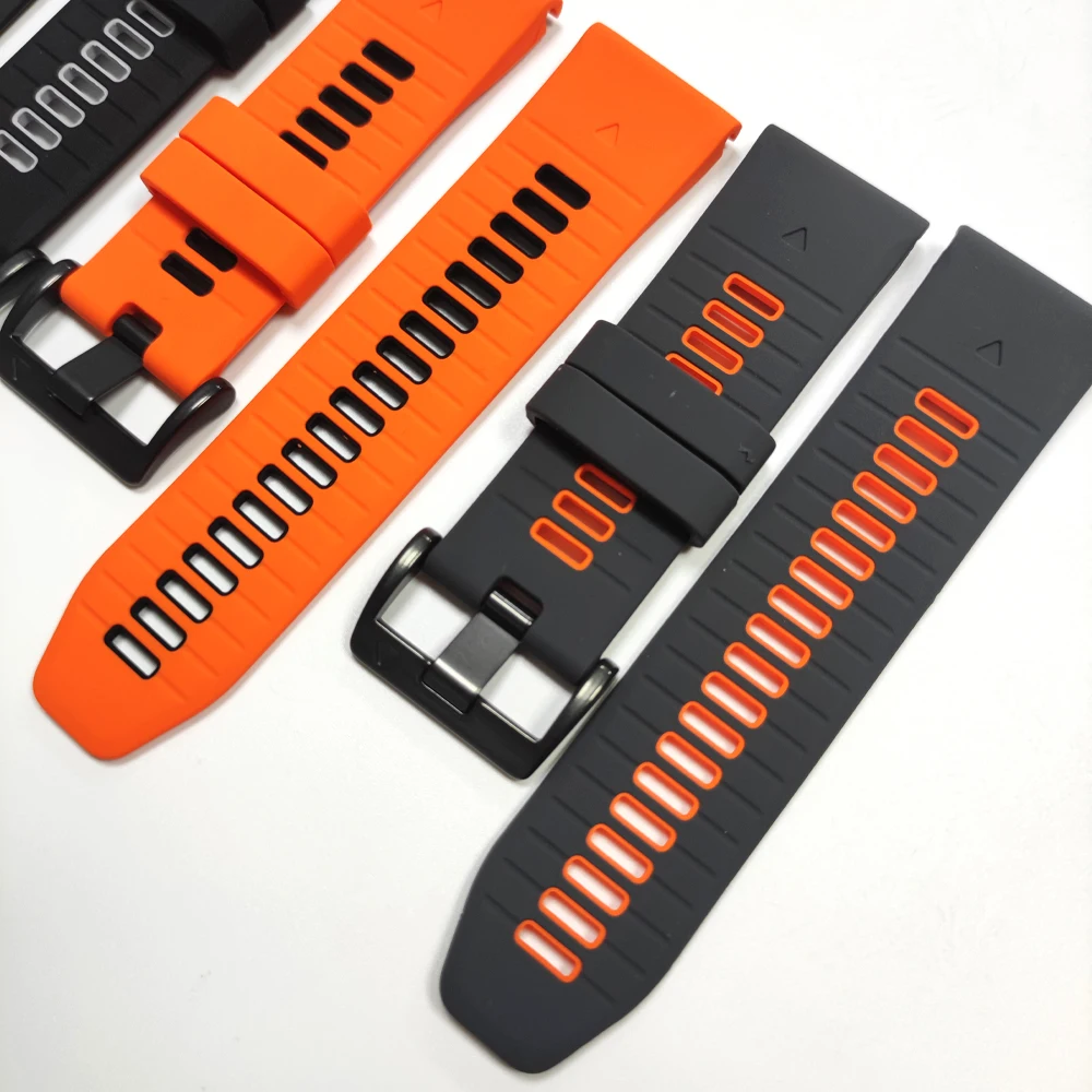 Cinturini in silicone 22mm 26mm per Garmin Tactix 8 7 Pro Delta Descent/Quatix 7/6 cinturino Fenix 7 7X 8 E 6X 970 965 Quickfit Correa