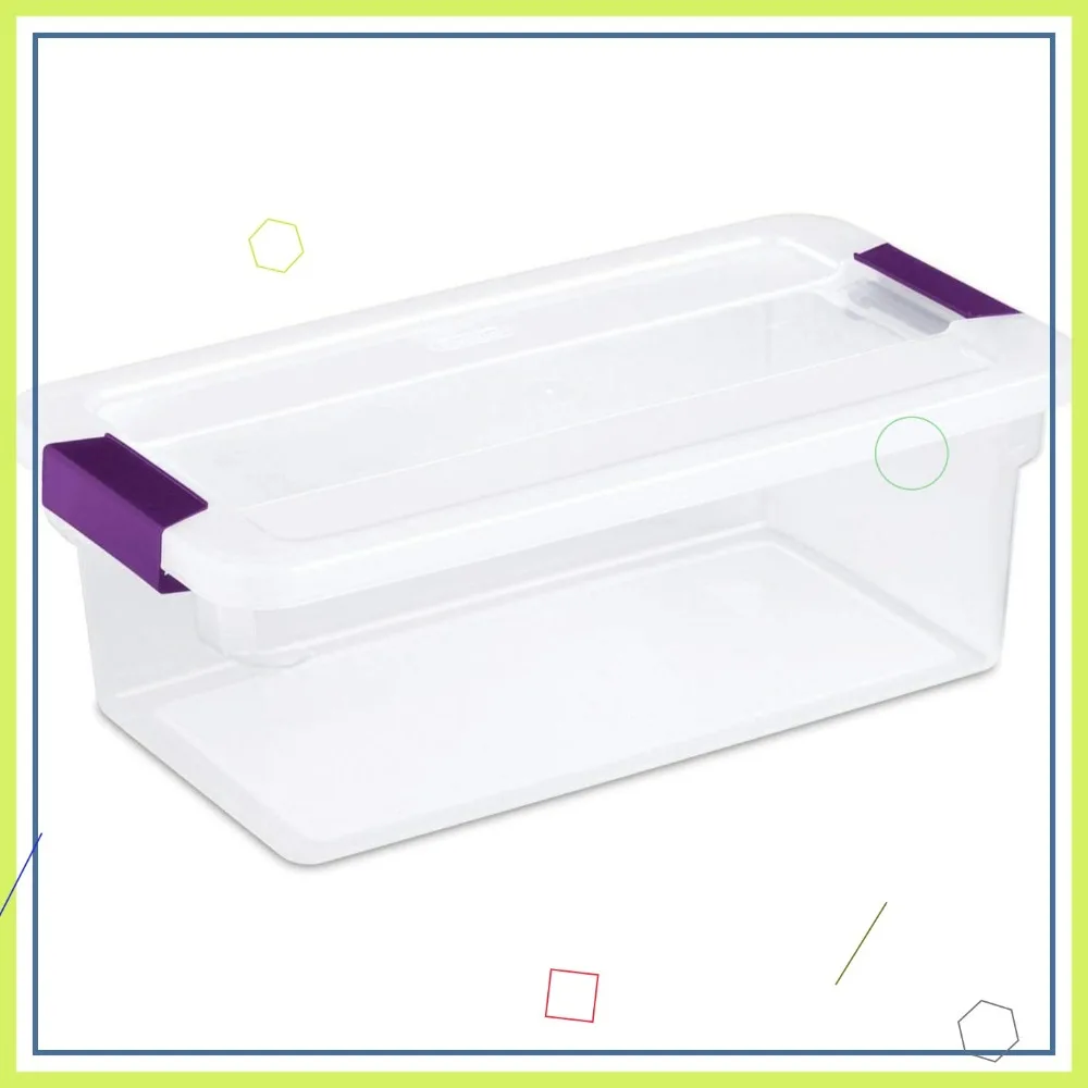 

Набор из 12 прозрачных штабелируемых контейнеров для хранения объемом 6 кварт (12 л) с крышкой, для организации обуви в шкафу, пластиковые коробки с защелками.