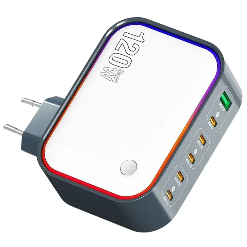 24-Hour Delivery New Universal 120W Gan With Multiple PD Ports,100W Fast Charging For Mobile Phones,Tablets,And Laptops
