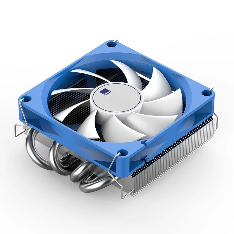 HP400S Low Profile Down-Blow CPU Cooler, 4 Heat Pipe Air Cooling Fan for HTPC Server Desktop PC