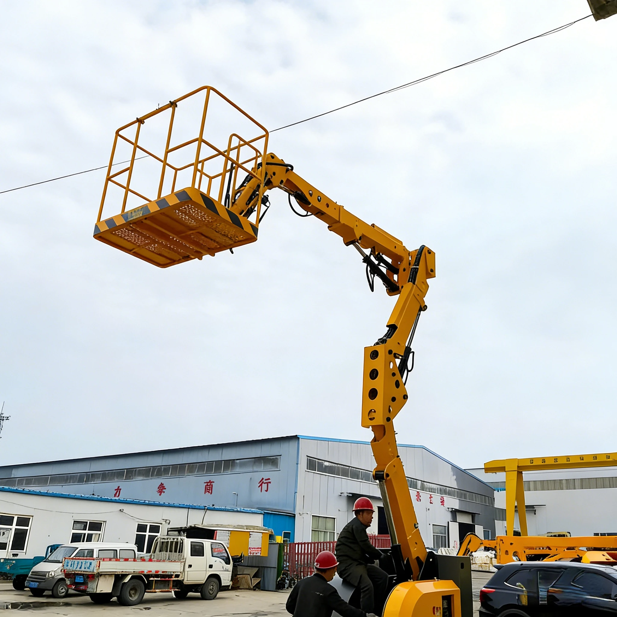 

Customized 18m Fully Self - Propelled Towable Electric Curved Arm Boom Lift Man Basket Platform