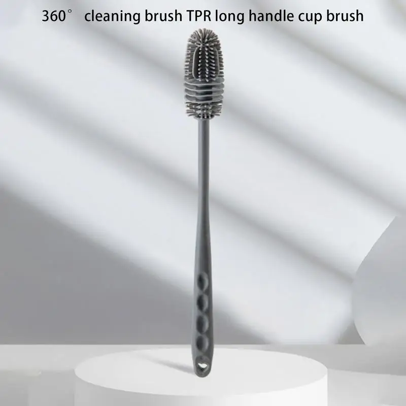 1Pcs Silicone Cup Brush Glass Cleaner Kitchen Clean Tool Long Handle Drink Wineglass Bottle Glass Cup Clean Brush Long Handle