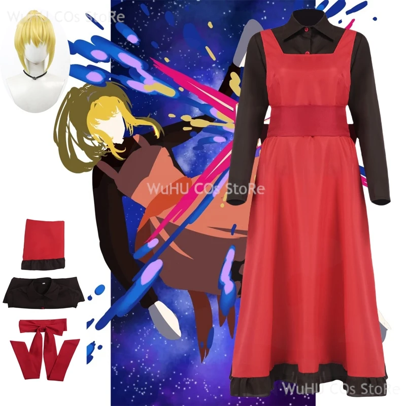 

Anime Tower Off God Women Dress Rachel Cosplay Costume Disguise Outfits Wig Adult Fantasia Cloth Belt Halloween Carnival Suit