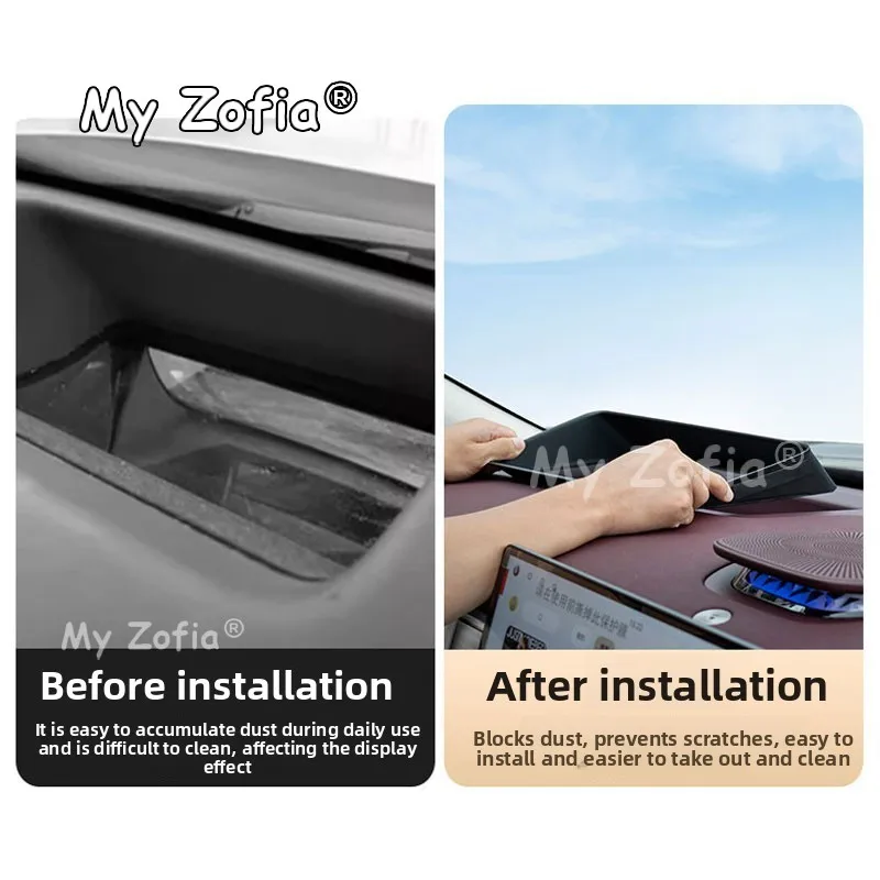 Clear Transparent Car HUD Head Up Cover Anti Dust Anti Glare Anti Scratch Interior Accessories For Voyah Courage 2025 2026