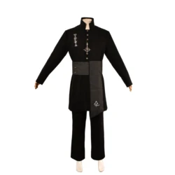 Fulujiacos Nameless Ghoul Cosplay Costume Black Coat Props Halloween Outfit vampire cos