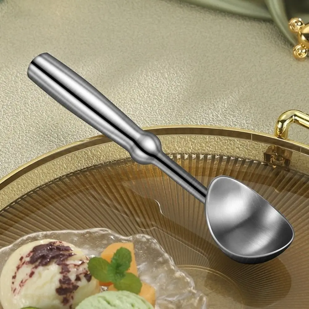 

304 Stainless Steel Ice Cream Scoop Ergonomic Handle Non Stick Watermelon Scoop Self-Dispensing Durable Ball Digging Spoon