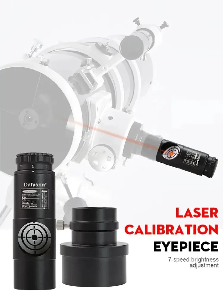 1.25 Inch Red Laser Collimator Telescope Collimation Tool 7 Level Adjustable with 2 Inch Adapter for Newtonian Reflector Datyson