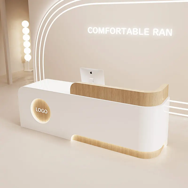 Luxury Long Reception Desks Modern Design Minimalist Simple Reception Desks Unique Aestheticcomptoire Accueil Office Furniture
