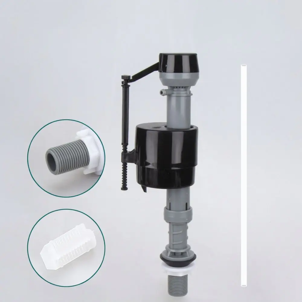 Toilet Tank Water Inlet Valve Bottom Feed Adjustable Silent Replacement Part For Household Bathroom Commode Repair