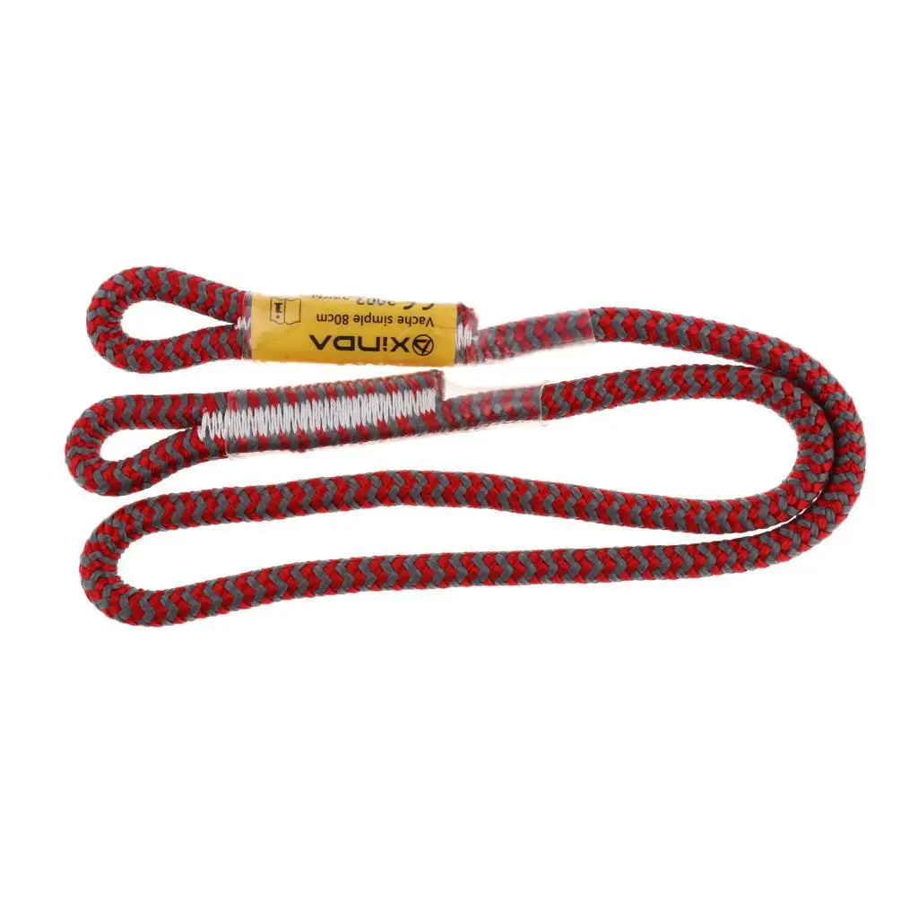 22KN 8mm Prusik Rope for Arborist Climbing Caving Ziplining 80cm red