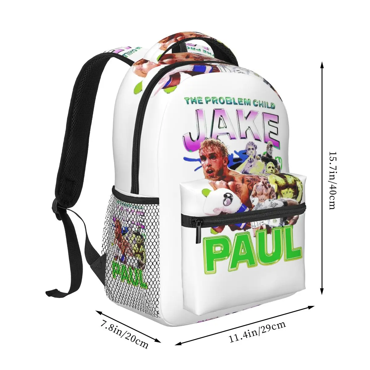 Jake Paul Vintage 90s Style Retro Backpacks Boys Girls Bookbag Children School Bags Laptop Rucksack Shoulder Bag Large Capacity