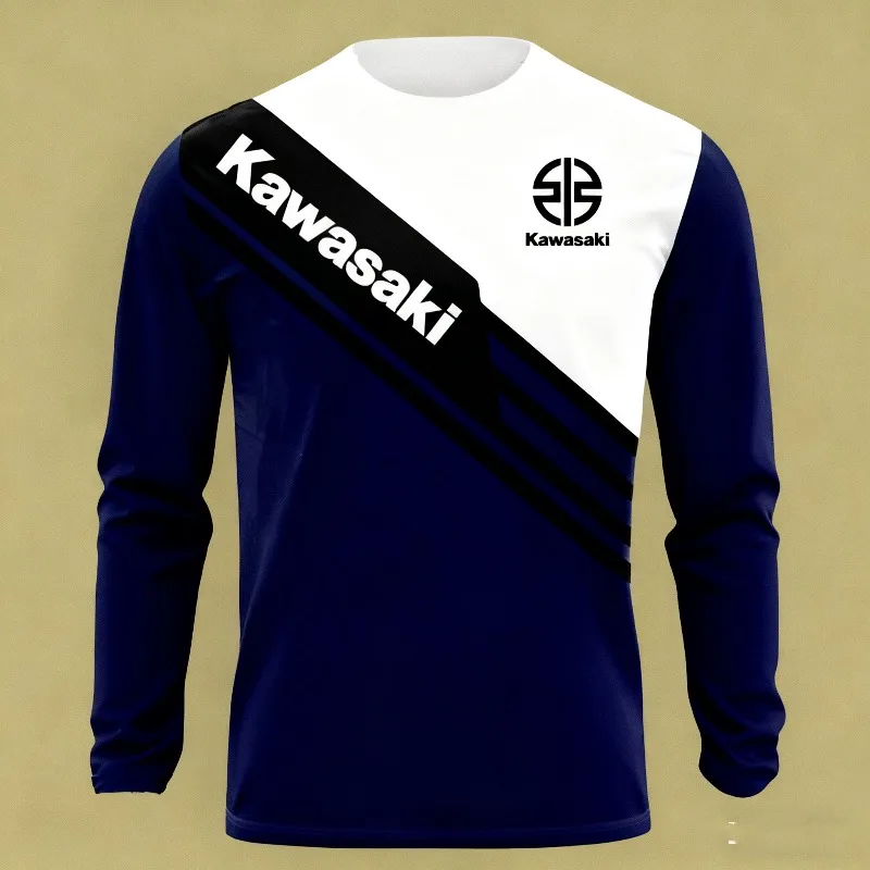 

Kawasaki Surrounding Minimalist Style Cycling Long Sleeved, 3D Printed Long Sleeved T-shirt Cycling Quick Drying Breathable