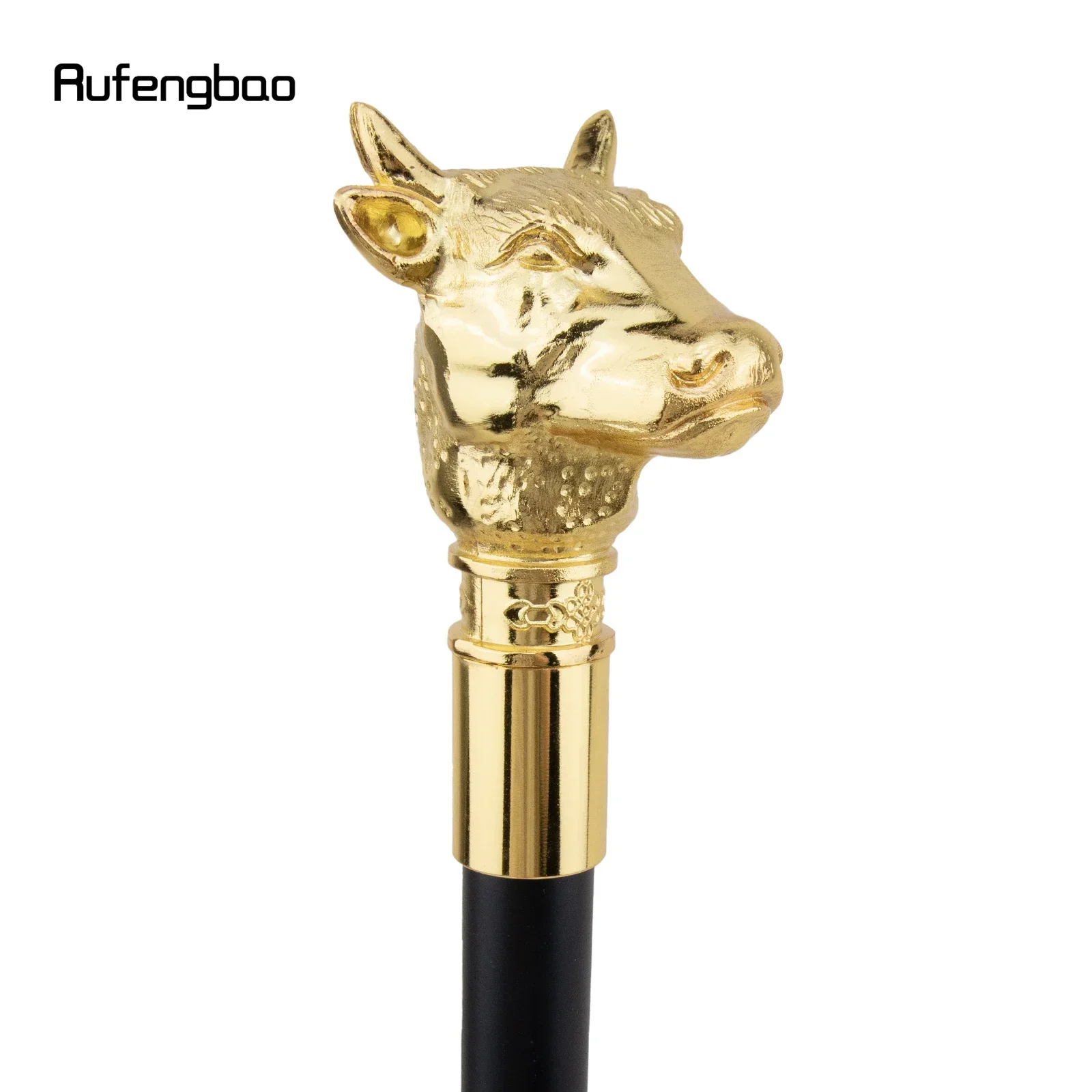 Golden Bull Bovini Gentiluomo Toro Bastone da passeggio Bastone da passeggio alla moda Gentleman Crosier Steampunk e tutti i giorni 93 cm
