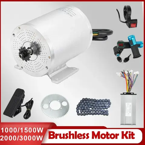 72V 3000W Motor Kit 48V 2000W 1500W Electric Brushless Motor for Electric Bike Motorcycle E-Scooter Conversion Kits