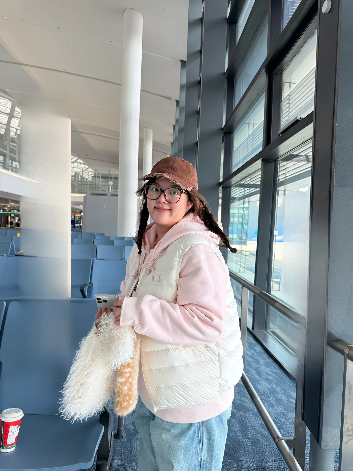 

Ladys PONGKIKI White Du down Vest Overlap Winter oulder Pad Vest Large Size Commute Sle Pure Color Single Button Closure