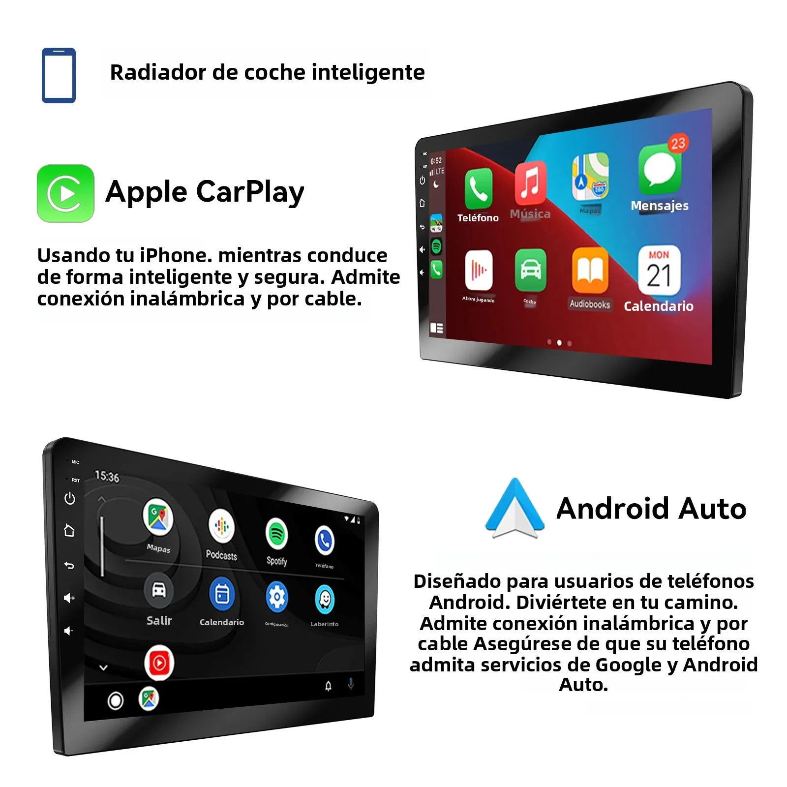 ESSGOO 2 Din Radio de coche Carplay Android Auto 7 9 10 pulgadas 4G 64G reproductor Multimedia Universal DSP FM RDS AHD GPS WIFI Autoradio 2