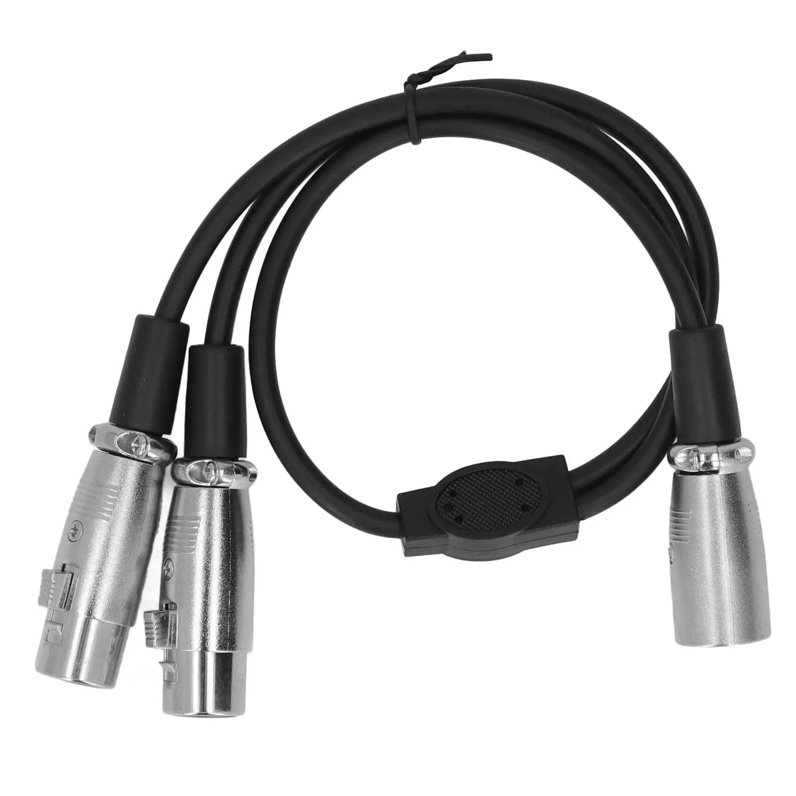 

19.7in XLR Male to Dual XLR Female Splitter Cable - Low Loss Y Cord for Microphones & for dvd Players