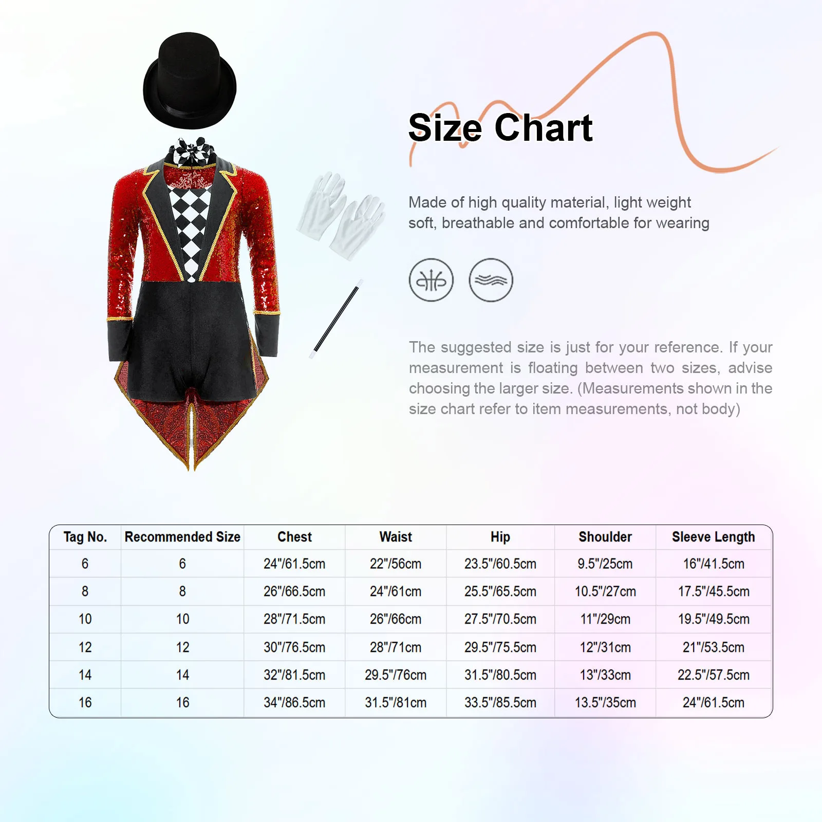Kids Boys Girls Long Sleeve Tailcoat Bodysuit Circus Showman Halloween Magician Cosplay Costume SetMarching Band Uniform Dress
