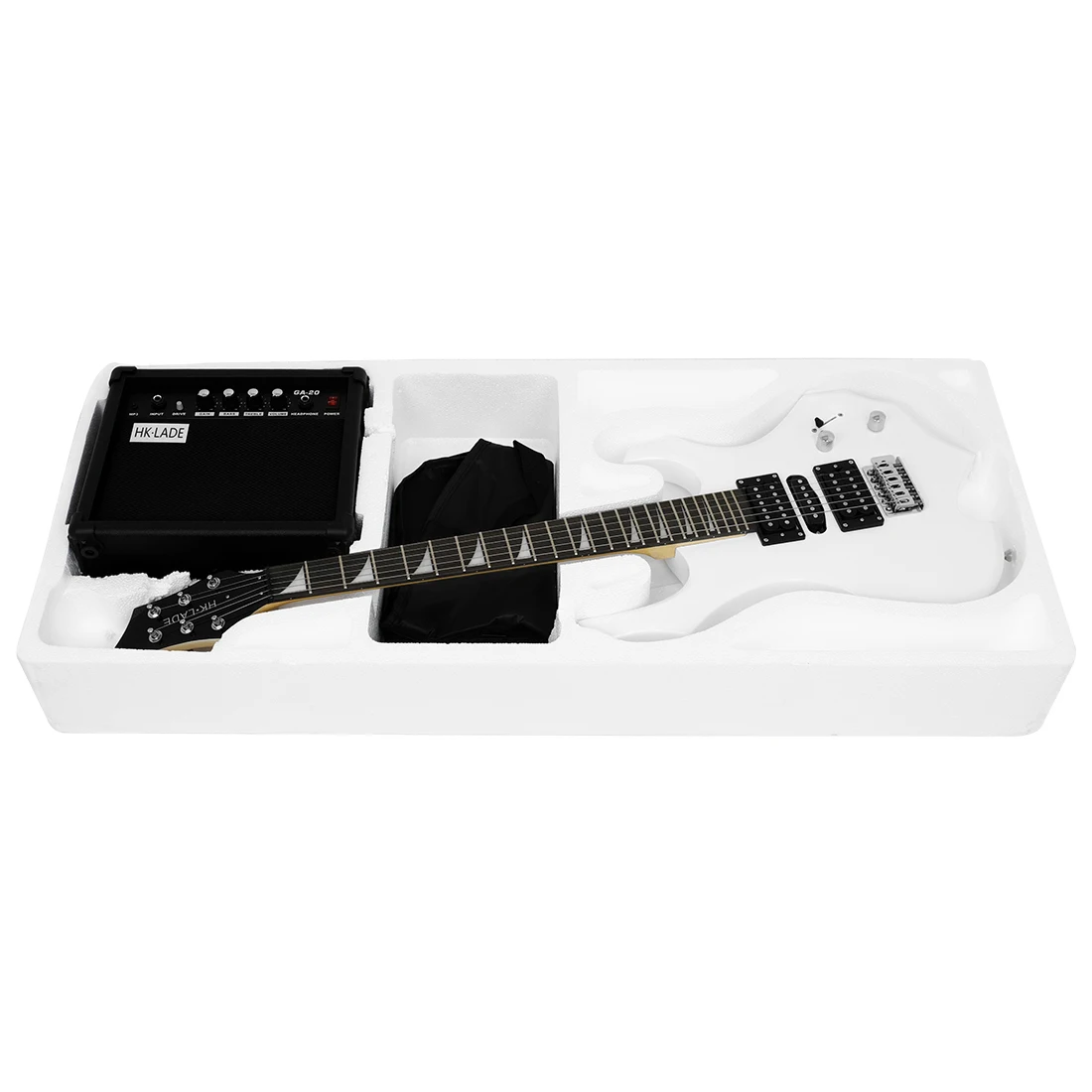 6 Strings Electric Guitar Set Rosewood Fingerboard 24 Frets Flame With Sound Bag Strap String Guitar Beginner Guitar Kit