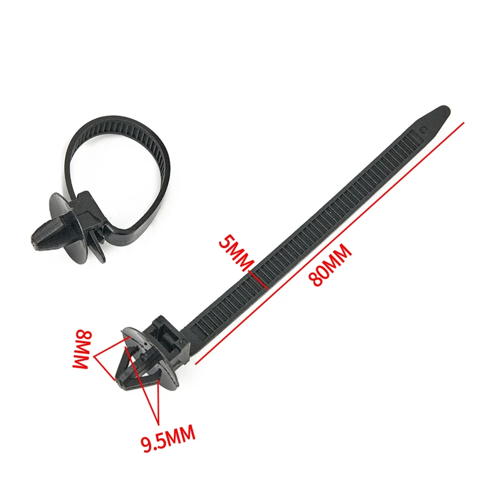 50pcs Wire Harness Fastener Cable Clamp Clips Cable Ties Management Car Wire Organizers For Car Hose Fastening Zip Strap