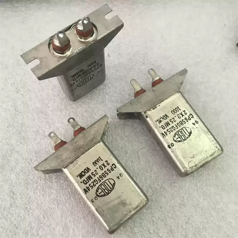 Antique American TOBE 2 �� 0.25UF generation 0.22UF1000V double connected gallbladder machine coupled oil immersed capacitor
