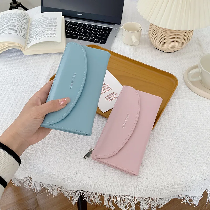 Western PU Leather Large Capacity Long Women Wallet Multi-function Phone Bag for Ladies