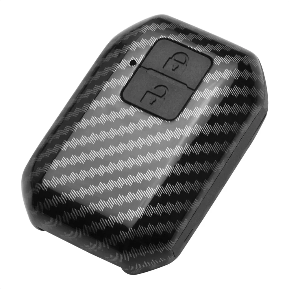 ABS Carbon Fiber Patter Car Key Case Cover For Suzuki Ertiga Swift Wagon 2017 2018 2 Button Car Key Protection Accessories